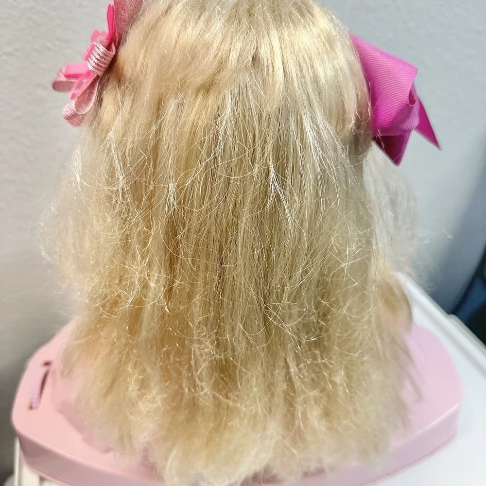 Vintage Mattel Barbie Pose Me Pretty Styling Head 1983 Pink Base Blonde‎ Hair